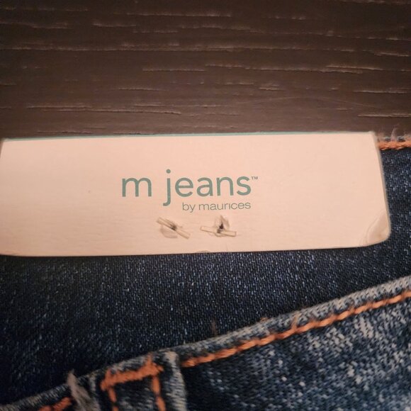 M Jeans By Maurices‎ High-Rise Curvy Raw Hem Denim Shorts Sz. 18W Indigo Blue - Picture 5 of 9